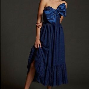 NWT Anthropologie Hutch bow tulle midi dress
